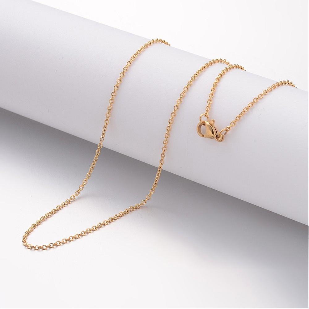 1 Fine cable stainless steel chain necklace 1.5mm