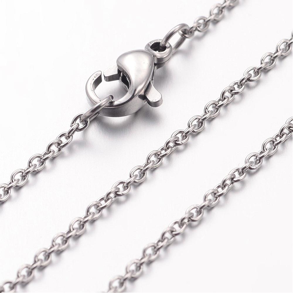 1 Fine cable stainless steel chain necklace 1.5mm