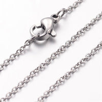1 Fine cable stainless steel chain necklace 1.5mm