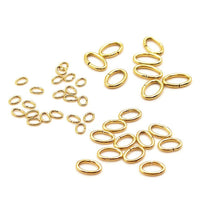 10 PVD gold plated stainless steel oval jump rings