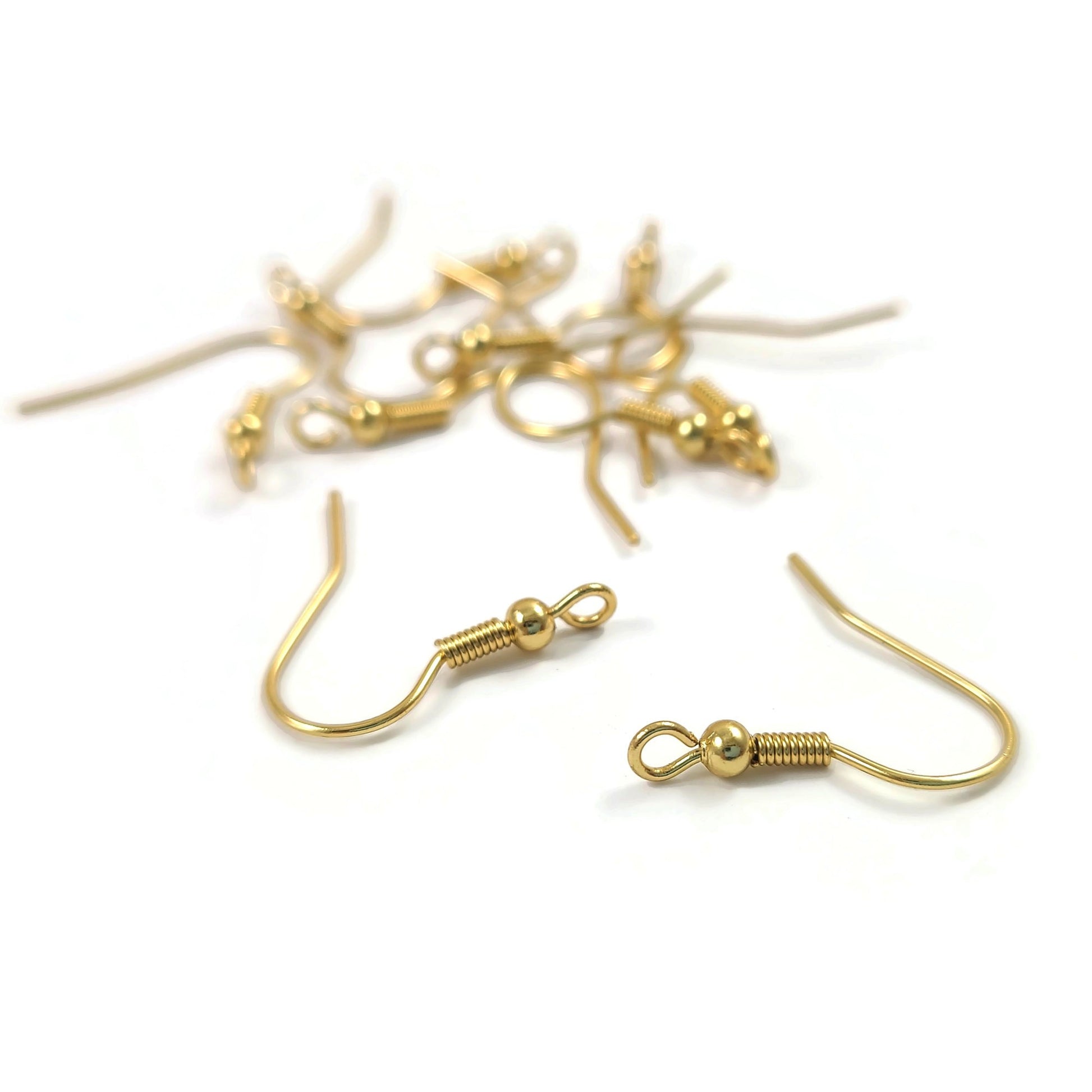 10pcs (5 pair) Gold stainless steel french earring hooks
