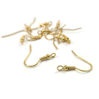 10pcs (5 pair) Gold stainless steel french earring hooks