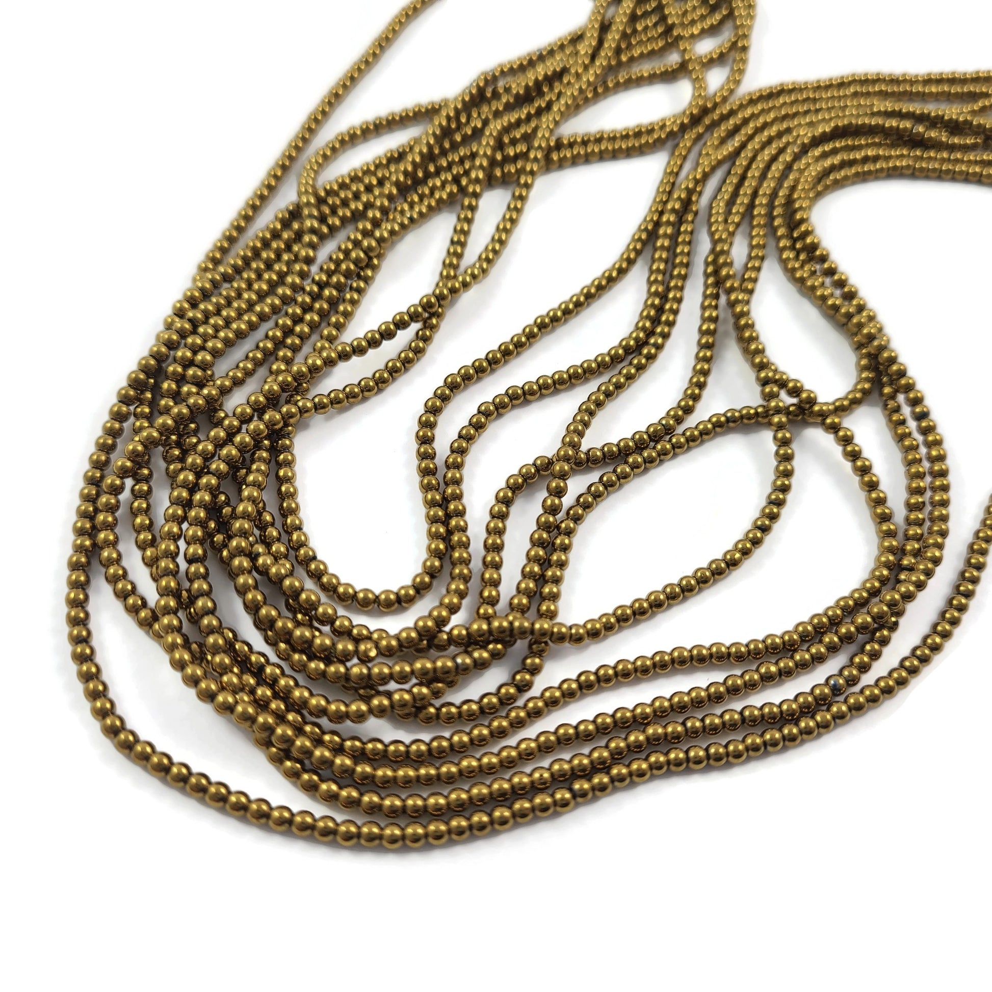 Tiny electroplated glass beads 2,5mm