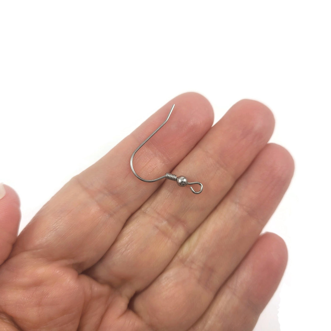 50 crochets pour boucle d'oreille en acier inoxydable hypoallergénique