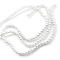 Perles rondes effet nacré en verre de 4mm