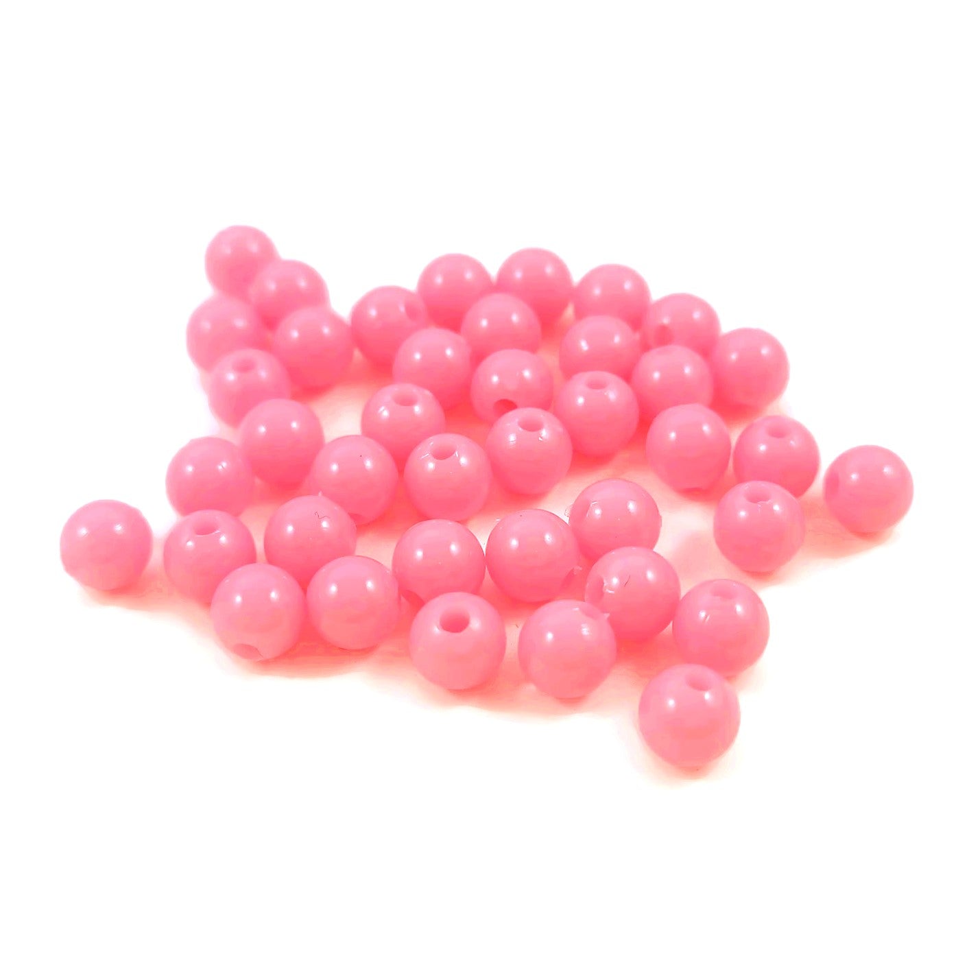 40 Perles en plastique colorées de 6mm