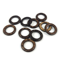 10 Coconut Beads Donut Ring 20mm