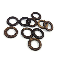 10 Coconut Beads Donut Ring 20mm