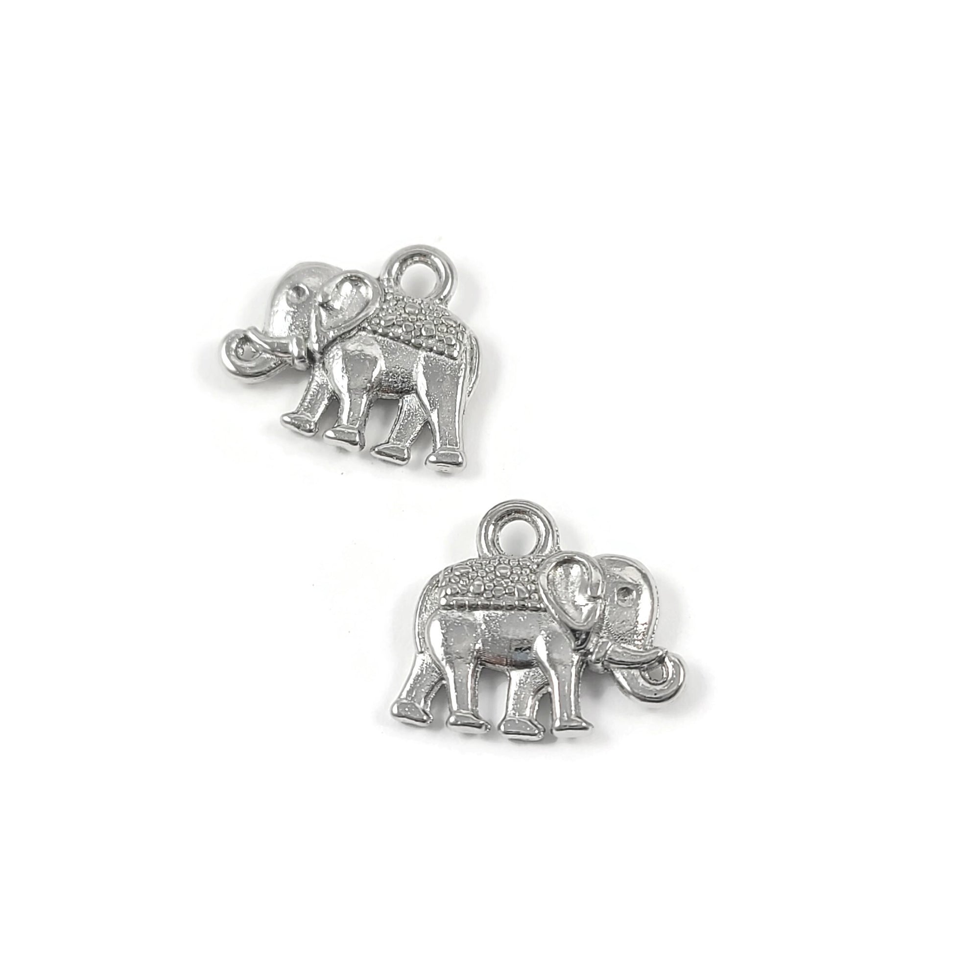 10 Cute elephant charms, Gold, Silver, Copper, Nickel free