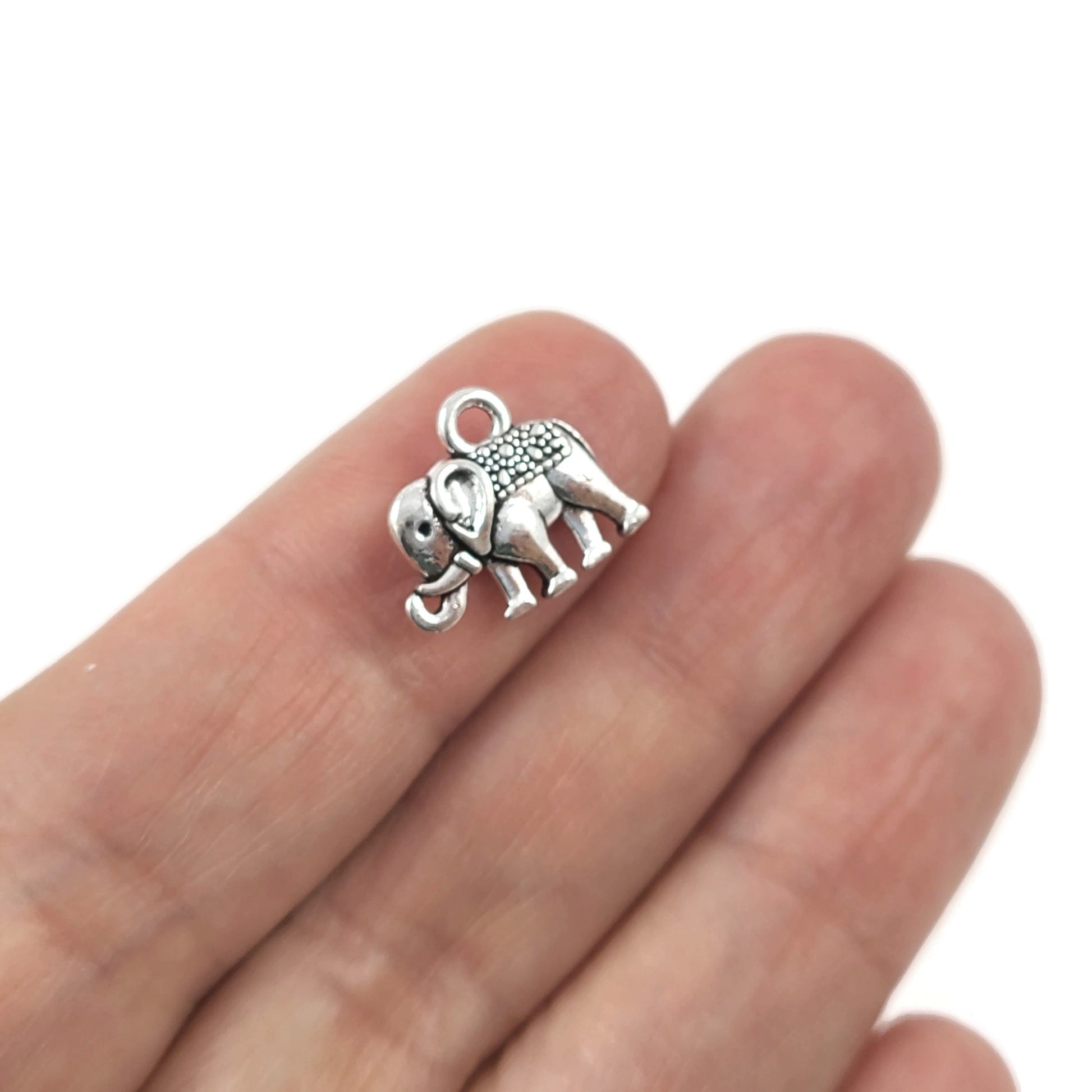 10 Cute elephant charms, Gold, Silver, Copper, Nickel free
