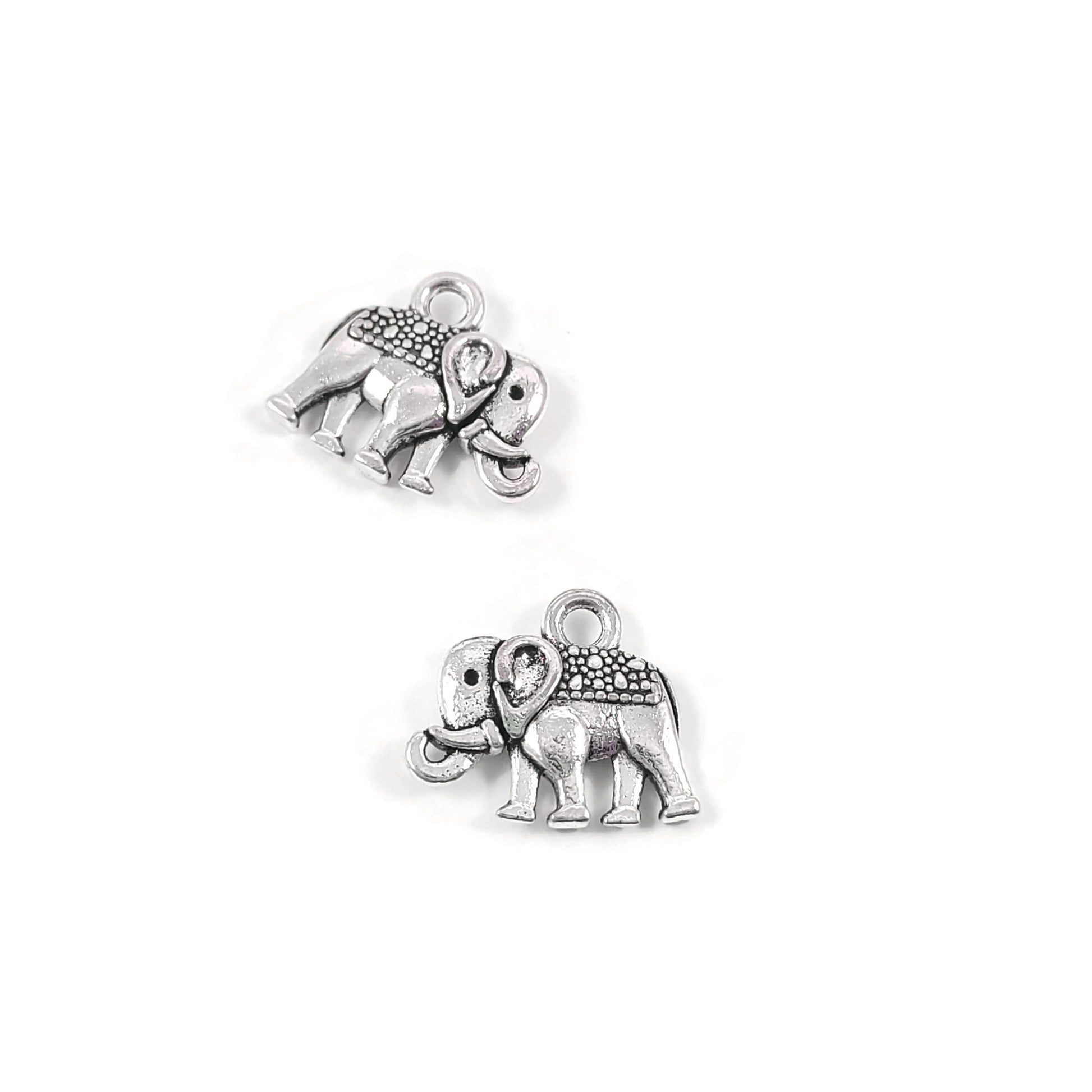 10 Cute elephant charms, Gold, Silver, Copper, Nickel free