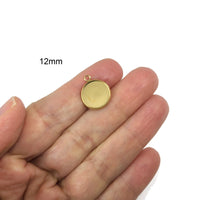 5 Gold stainless steel pendant cabochon settings