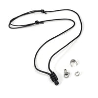 1 Collier cordon réglable, fil polyester noir 2mm
