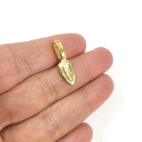 1 Stainless steel pendant bail, Glue-on flat pad