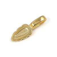 1 Stainless steel pendant bail, Glue-on flat pad