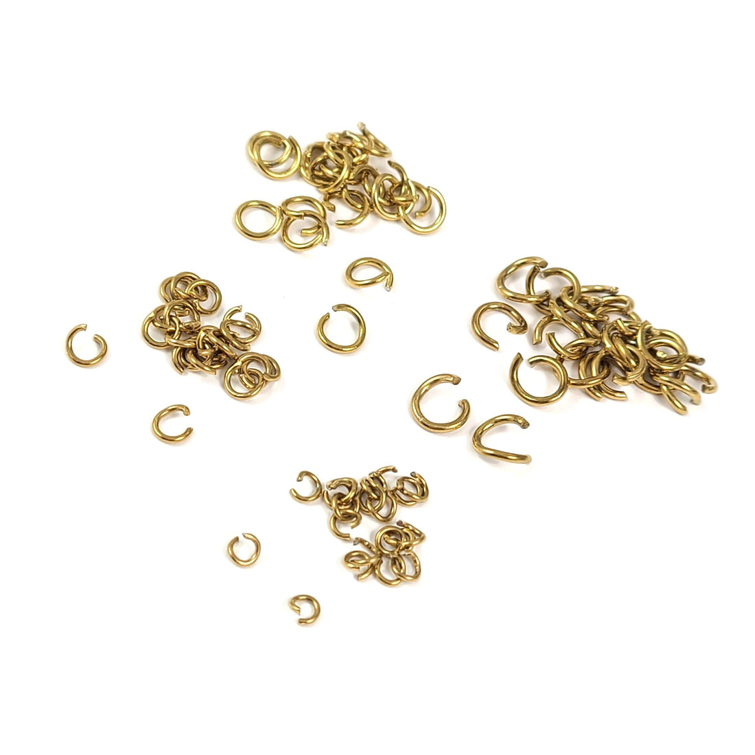 20 PVD gold plated stainless steel jump rings