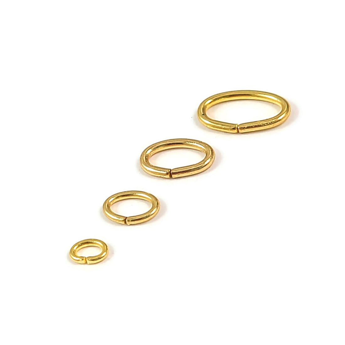 10 PVD gold plated stainless steel oval jump rings