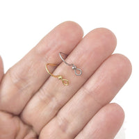 20 Stainless steel forward facing earring hooks