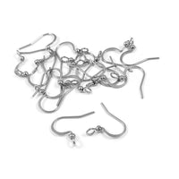 20 Stainless steel forward facing earring hooks