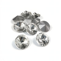 10 pointed back rivoli glass rhinestone 12mm