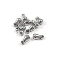 10 Stainless steel teardrop shaped charms 6mm