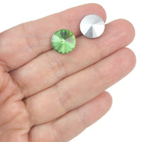 10 pointed back rivoli glass rhinestone 12mm