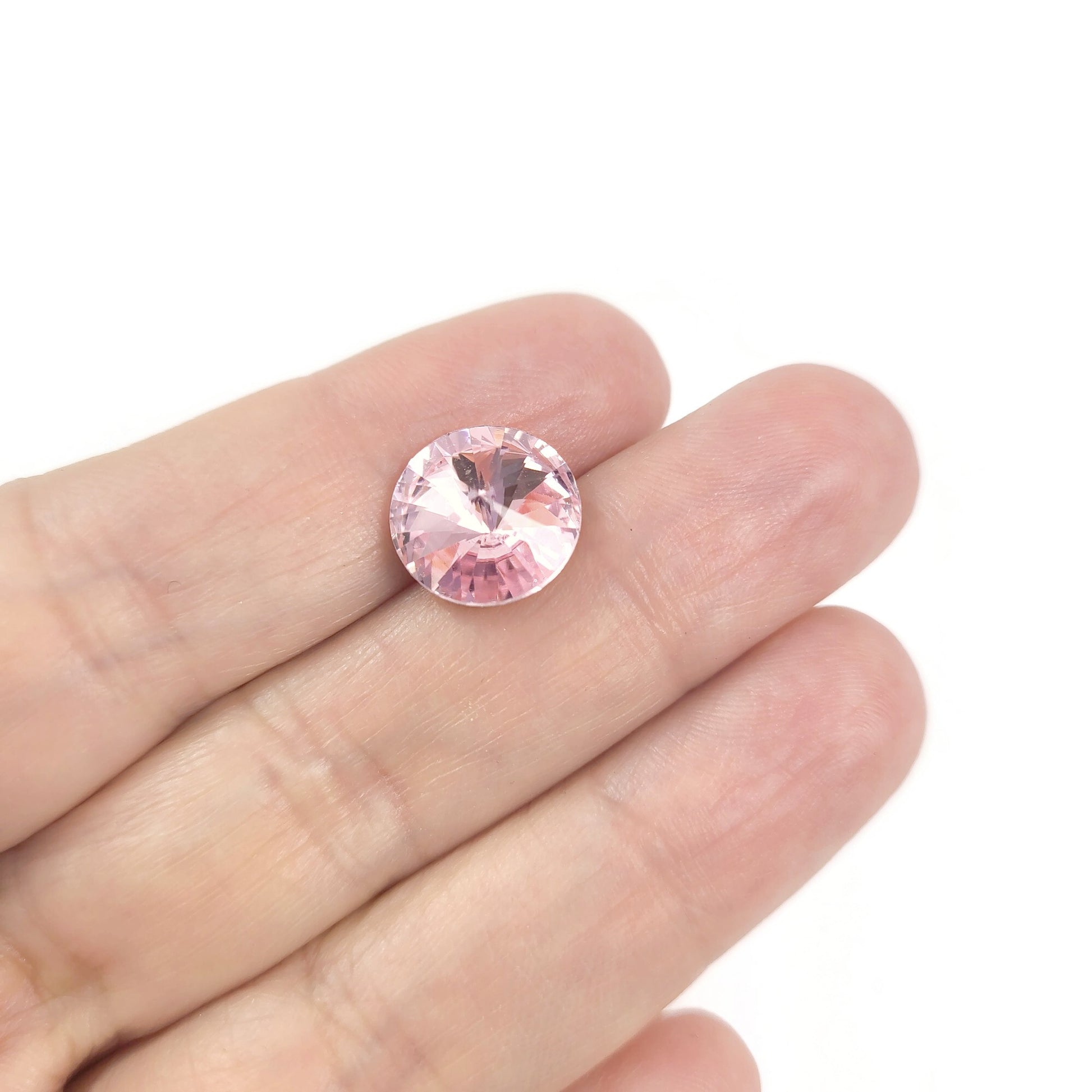 10 pointed back rivoli glass rhinestone 12mm