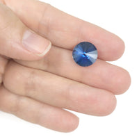 10 pointed back rivoli glass rhinestone 12mm