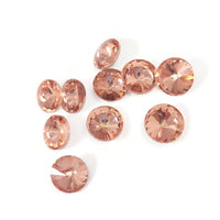 10 pointed back rivoli glass rhinestone 12mm