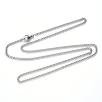 1 Fine stainless steel curb chain necklace