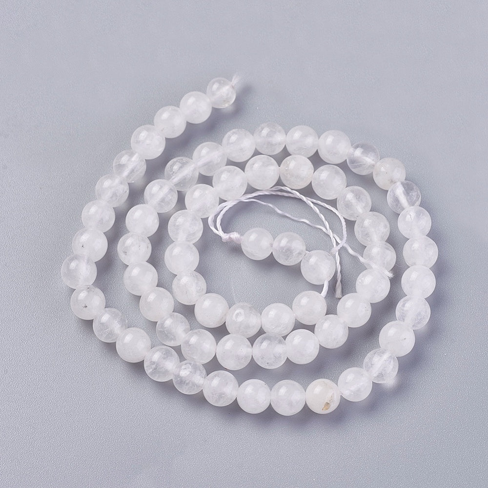 Perles de cristal de quartz naturel
