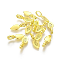 10 Attaches sans nickel pour pendentif à coller, Or, Argent
