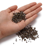 Bronze glass seed bead grab bag, Mixed shapes