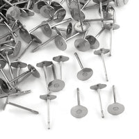 50 Short earring posts, Hypoallergenic 316 surgical grade stainless steel