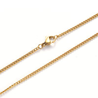 1 Fine stainless steel curb chain necklace