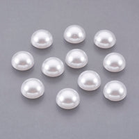 50 white pearl cabochons