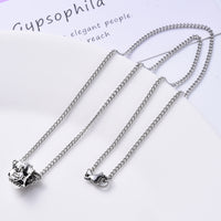 1 Fine stainless steel curb chain necklace