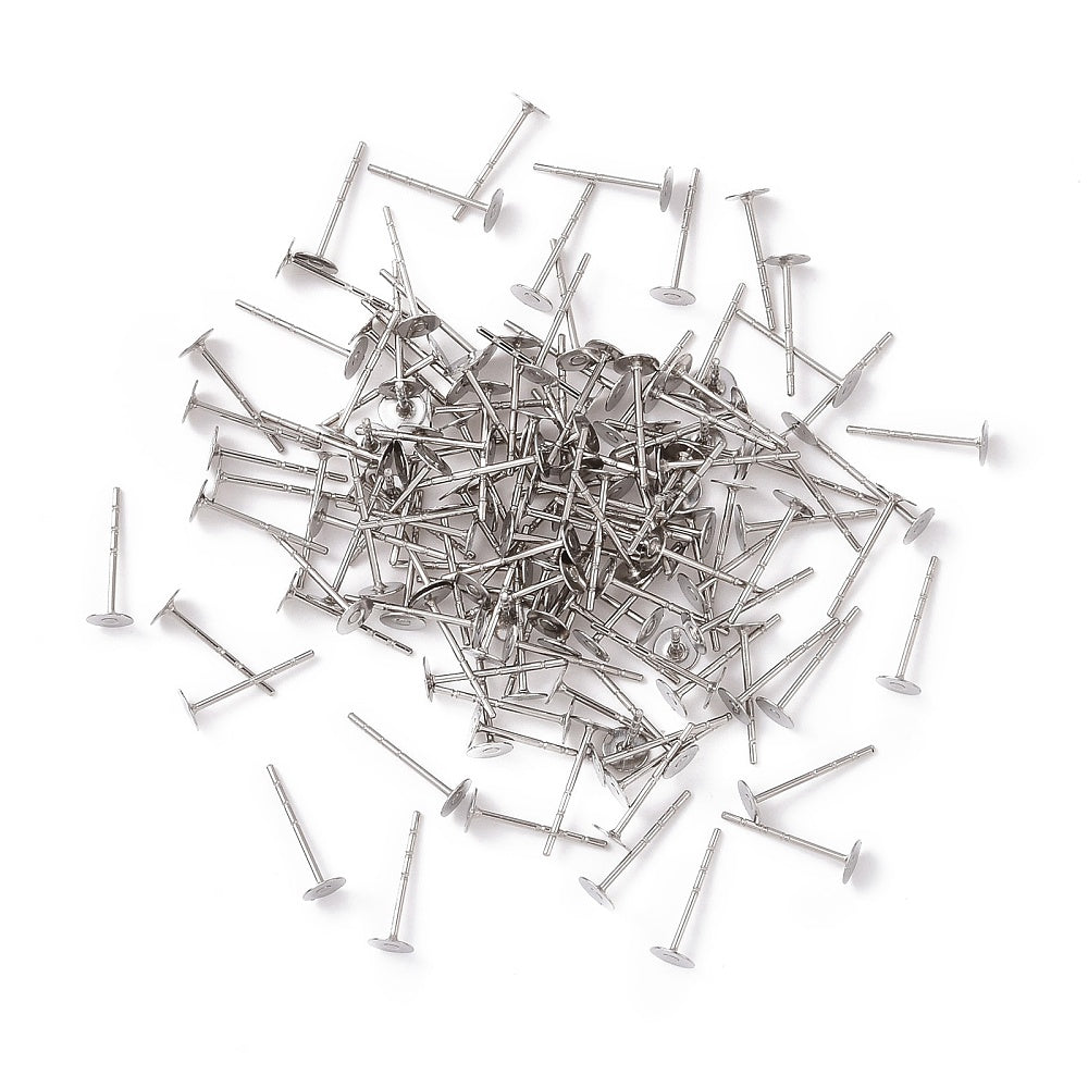 50 Surgical stainless steel earring posts