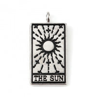 1 Tarot card charm, Gold, Silver, Necklace making pendant