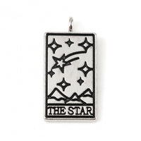 1 Tarot card charm, Gold, Silver, Necklace making pendant