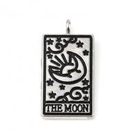 1 Tarot card charm, Gold, Silver, Necklace making pendant