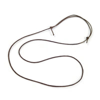 5 Colliers ajustables en coton ciré marron 1mm