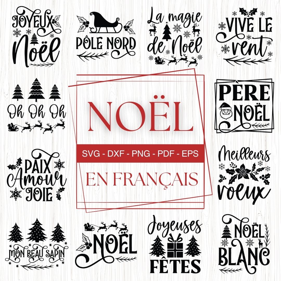 French Christmas SVG Bundle