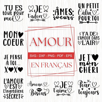 French Love SVG Bundle