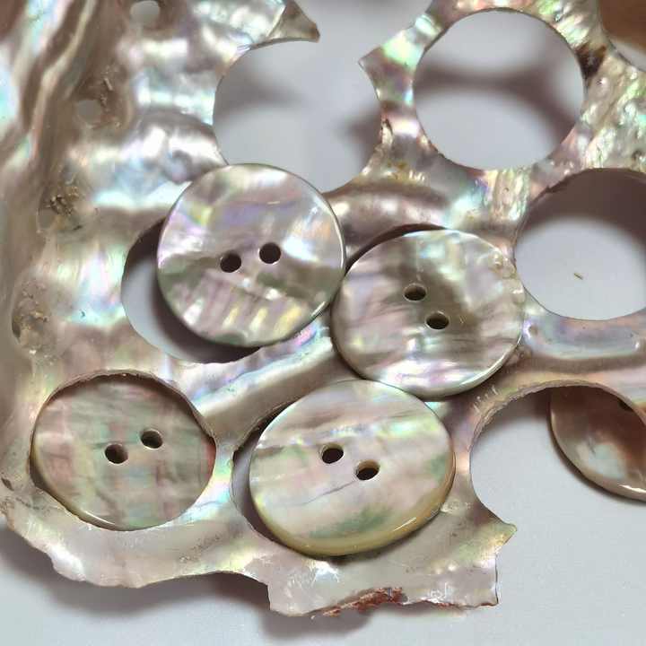 Natural agoya shell buttons, 6 sizes available, Raw pearl sewing buttons