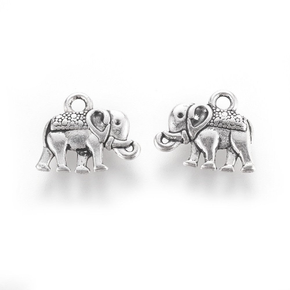 10 Cute elephant charms, Gold, Silver, Copper, Nickel free
