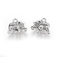 10 Cute elephant charms, Gold, Silver, Copper, Nickel free