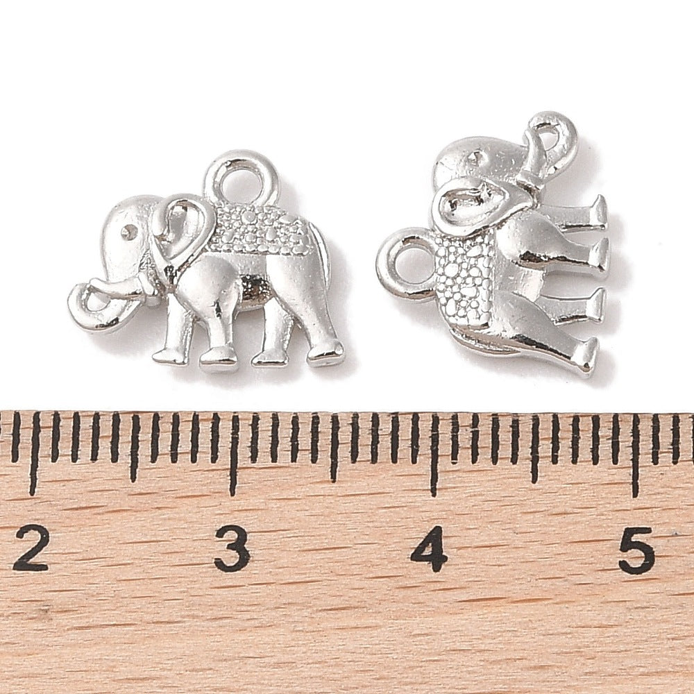 10 Cute elephant charms, Gold, Silver, Copper, Nickel free