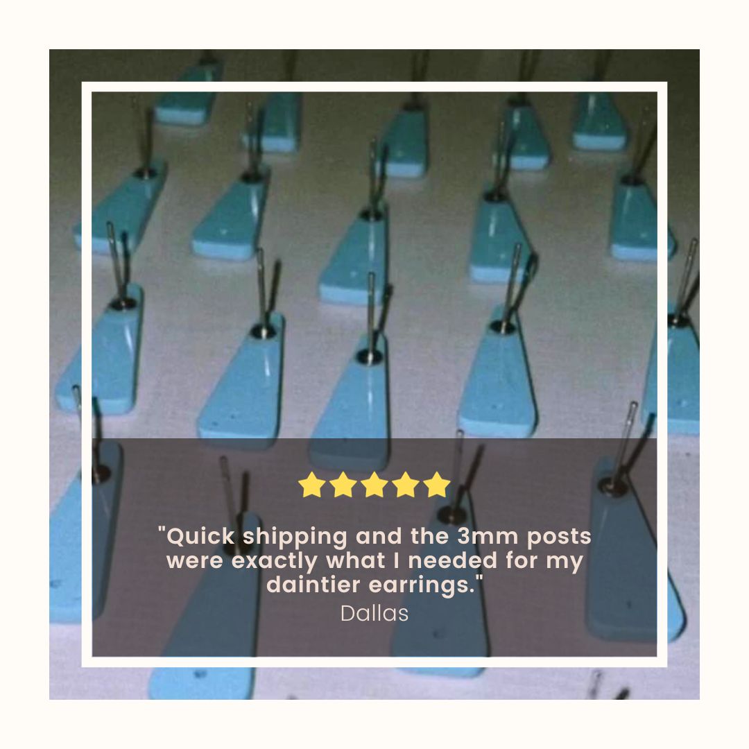 50 Surgical stainless steel earring posts