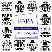 French Papa SVG Bundle